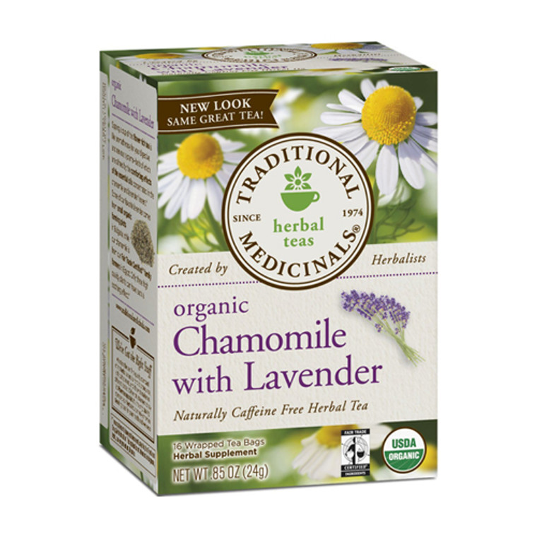 Traditional Medicinals Organic Chamomile With Lavender Herbal Tea Bags - 16 Ea