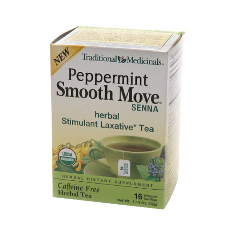 Traditional Medicinals Organic Peppermint Smooth Move Herbal Tea Bags - 16 Ea