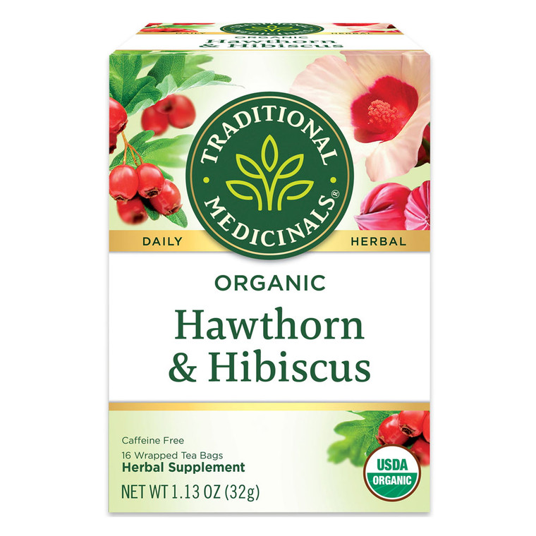 Traditional Medicinals Organic Heart Tea with Hawthorn, 16 Tea Bags