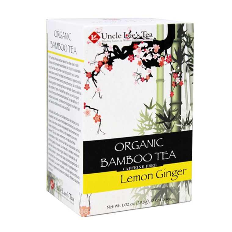 Uncle Lees Organic Bamboo Tea, Lemon Ginger, 18 Tea Bags