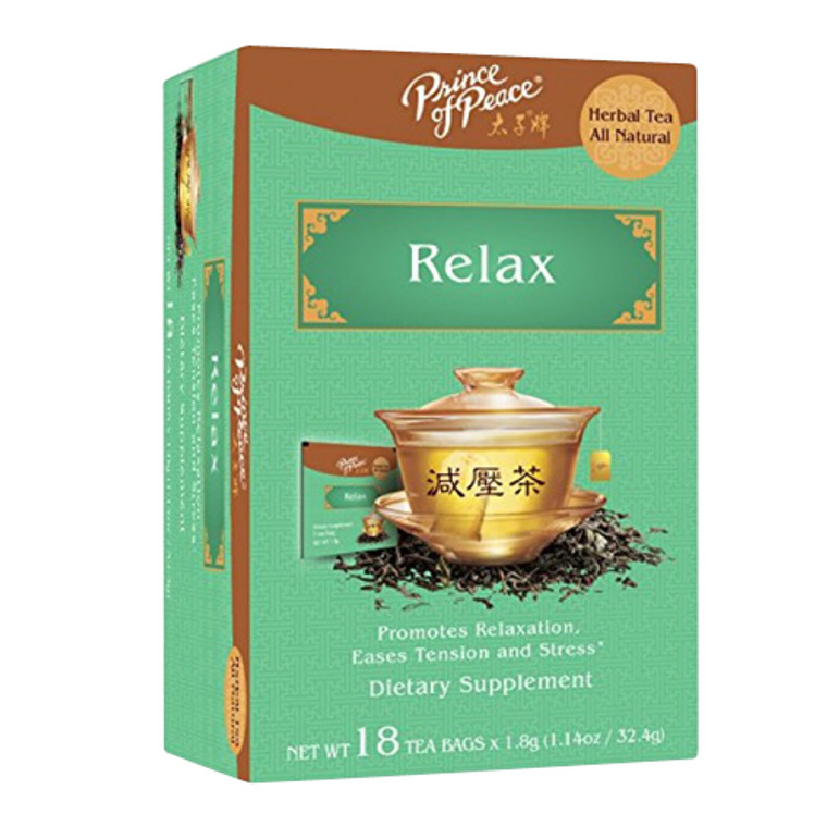 Prince of Peace Herbal Tea All Natural Relax Supplement Tea Sachets, 18 Ea