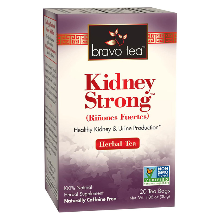 Bravo Tea Natural Kidney Strong Herbal Tea Bags Support Healthy and Urine Function 20Ea