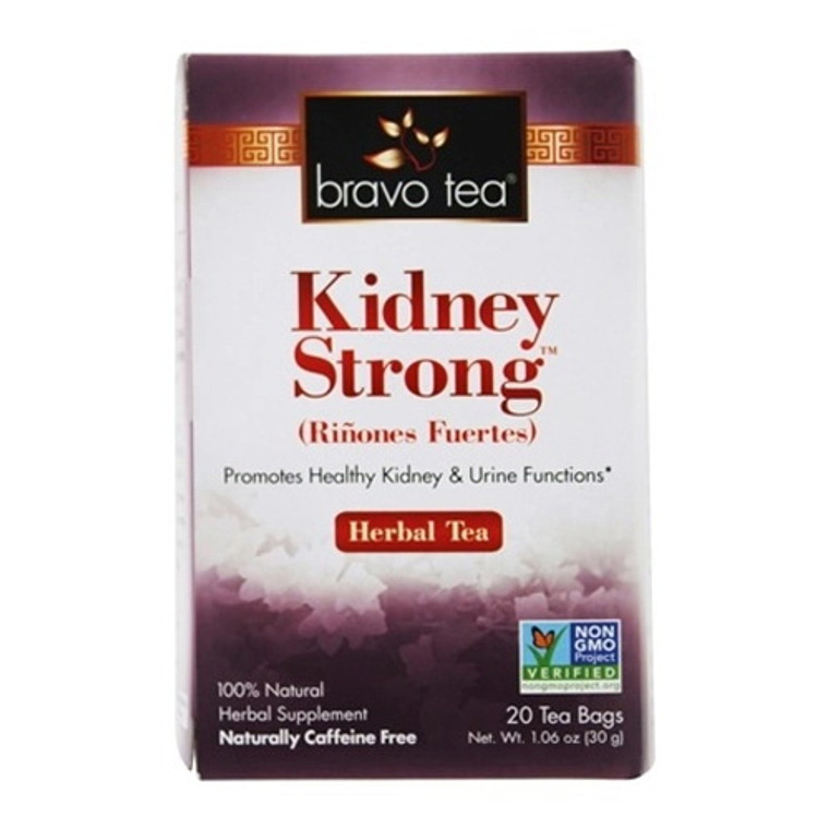 Bravo Tea 100% Natural Kidney Strong Herbal Tea Bags, 20 Ea