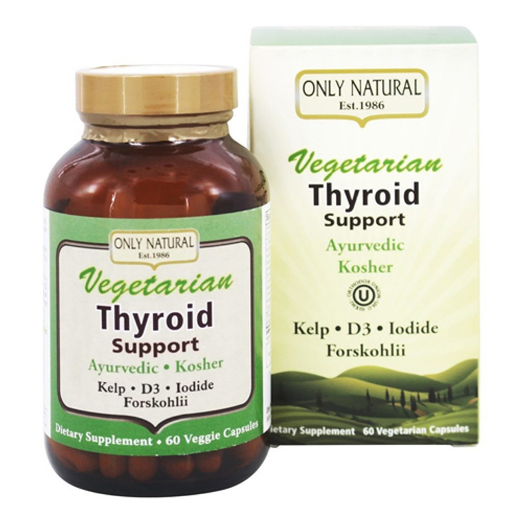 Only Natural Thyroid Support Vegetarian Supplement Capsules, 60 Ea