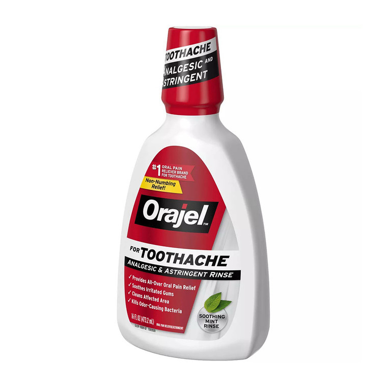 Orajel Analgesic and Astringent Rinse Toothache Soothing Mint, 1 Ea