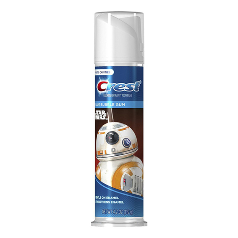 Crest Kids Toothpaste featuring Blue Bubble Gum, Disneys STAR WARS Pump, 4.2 oz