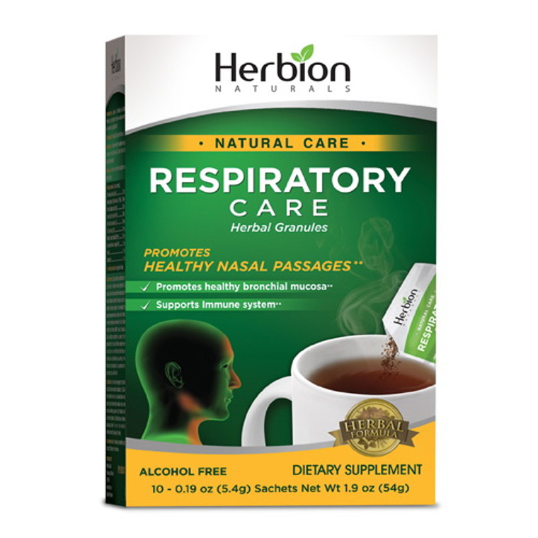 Herbion Naturals Respiratory Care Herbal Granules Sachets, Alcohol Free - 10 ea, 1.9 oz