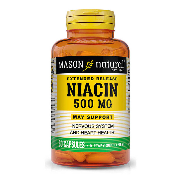 Mason Natural Niacin 500 Mg Extended Release Capsules - 60 Ea