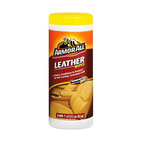 Armor All Leather Wipes Cleans Conditions and Protects for Luxurious Look 20Ea
