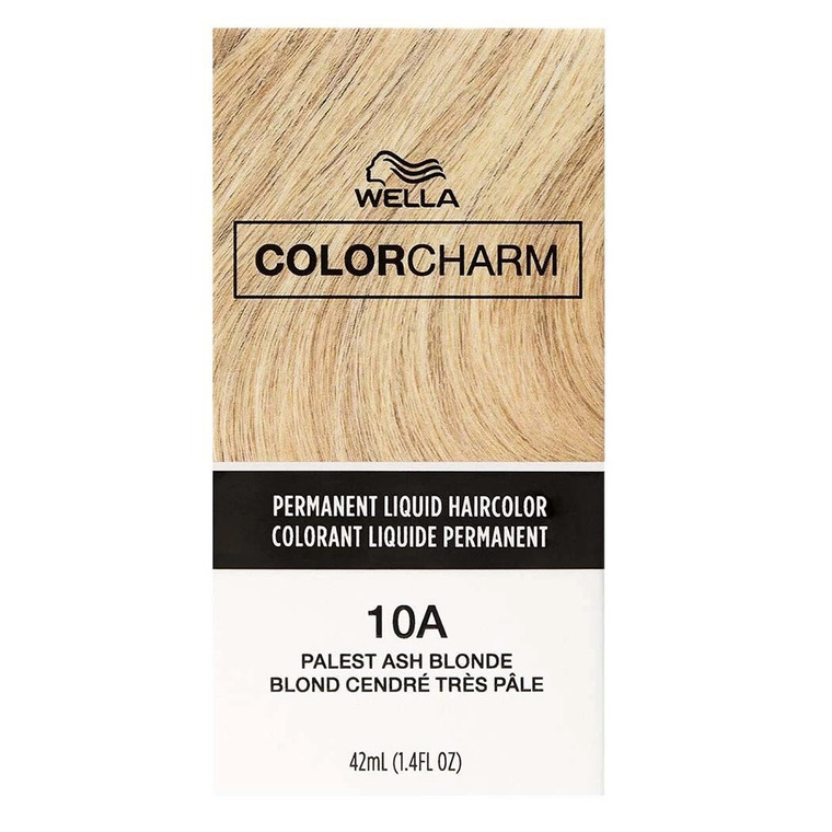 Wella Color Charm Liquid Permanent Hair Color 10A Palest Ash Blonde 1.4Oz (42ml)