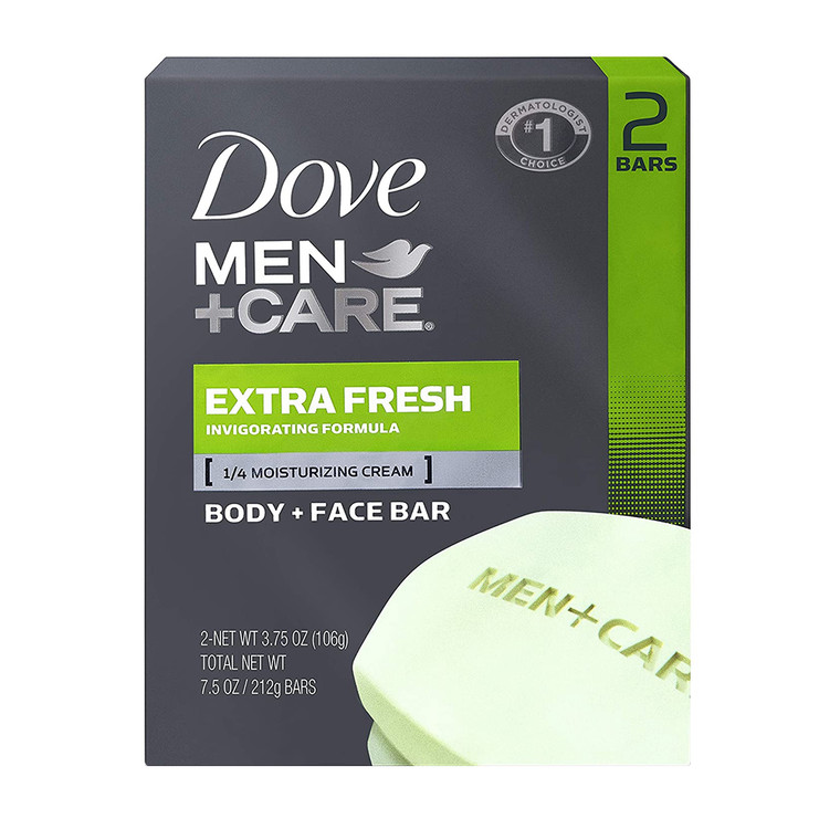 Dove Men Plus Care Extra Fresh Body And Face Bath Bar - 2 Ea