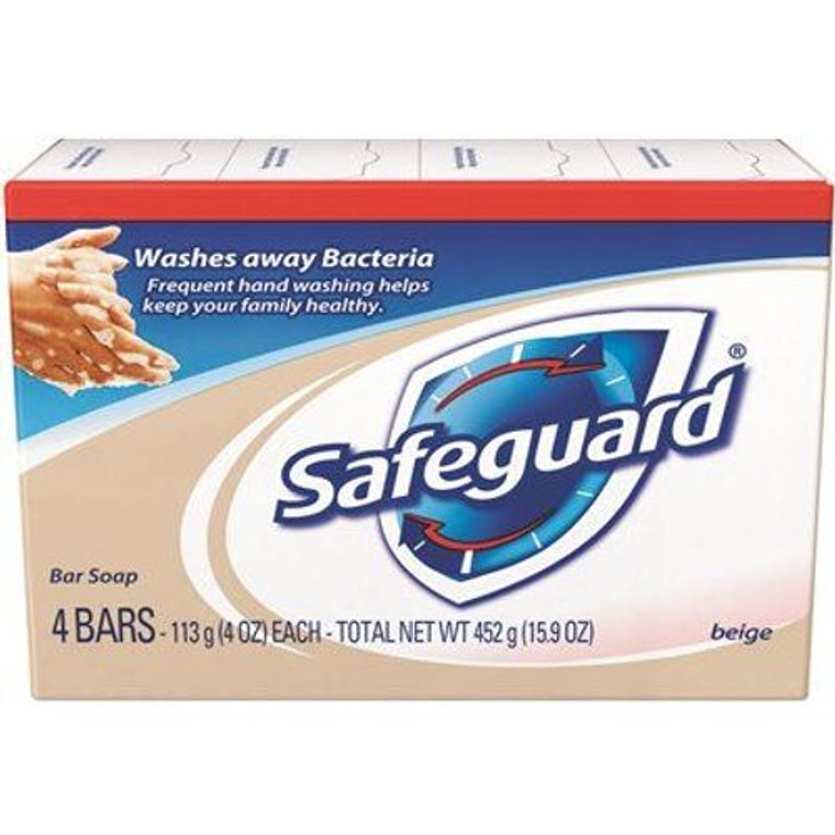 Safeguard Antibacterial Deodorant Bar Soap, Beige - 4 Oz, 4 Ea