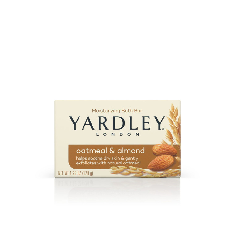 Yardley London Natural Oatmeal And Almond, Moisturizing Bar Soap, 4.25 Oz