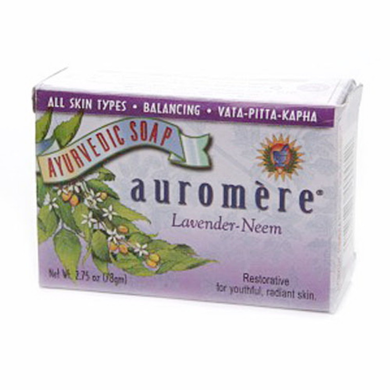 Auromere Ayurvedic Bar Soap, Lavender- Neem, 2.75 Oz