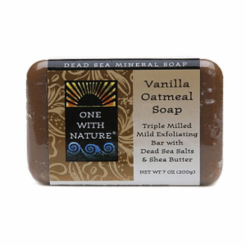 One With Nature Dead Sea Mineral Vanilla Oatmeal Bar Soap - 7 Oz