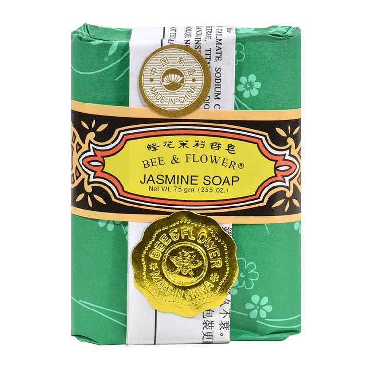 Bee and Flower Jasmine Bar Soap for Gentle Cleansing and Refreshing Skin 2.65Oz (75g)