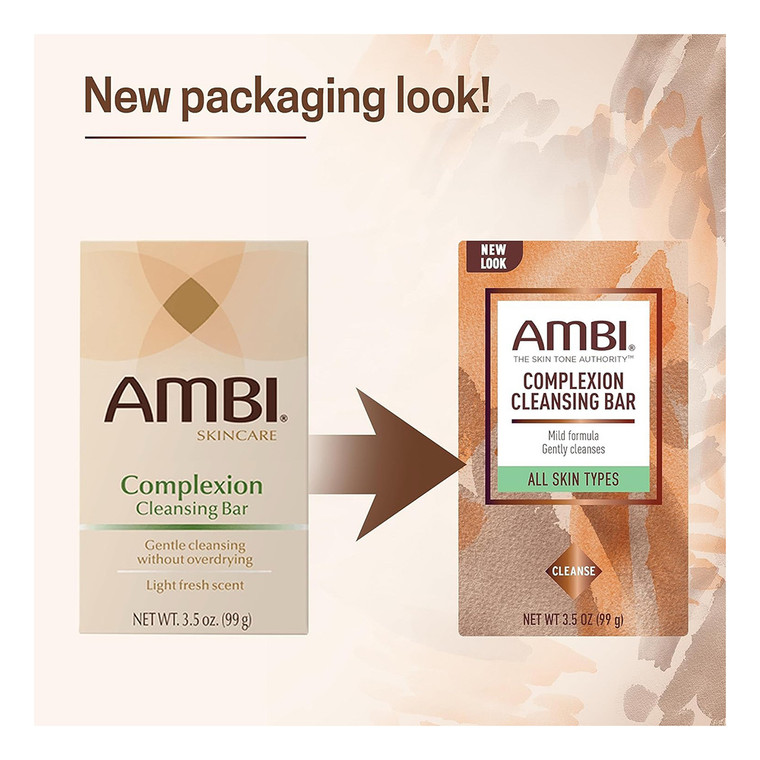 Ambi Complexion Skin Cleansing Bar Soap Gentle Daily Cleanser for Clear Skin 3.5Oz (99g)