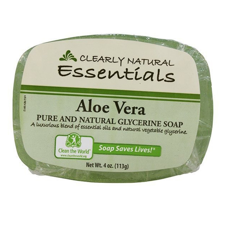 Clearly Natural Glycerin Bar Soap Aloe Vera Gentle Cleansing Formula 4Oz (113g)