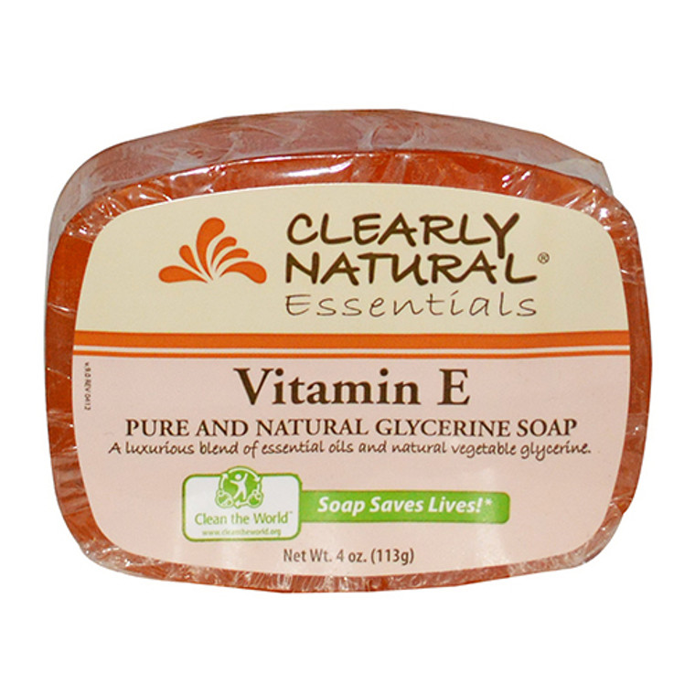 Clearly Natural Essentials Glycerine Soap Bar, Vitamin E, 4 Oz