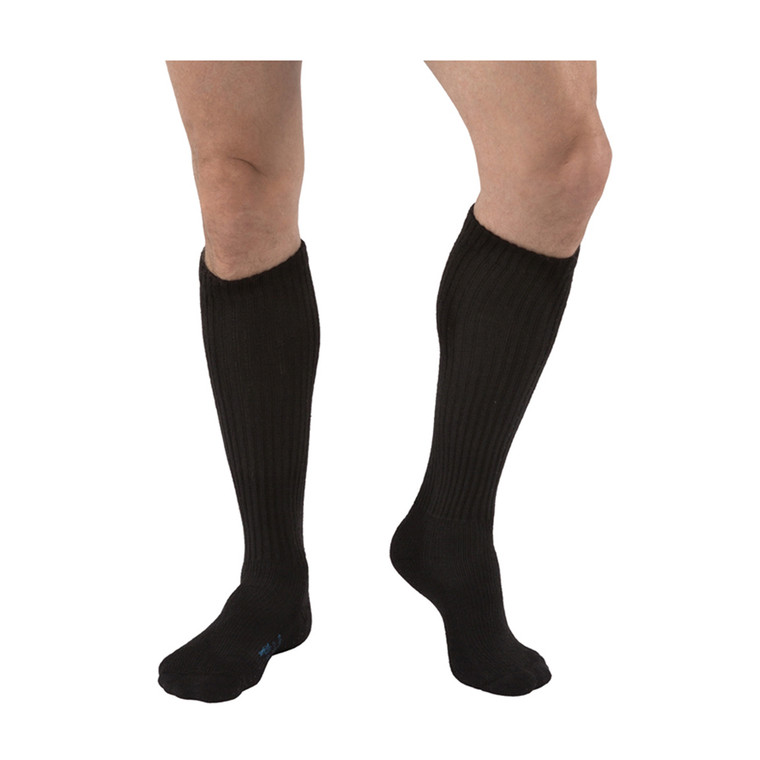 Jobst Sensifoot Socks, Knee Length 8-15 Mmhg Compression, Black Color, Size: Large - 1 Pair