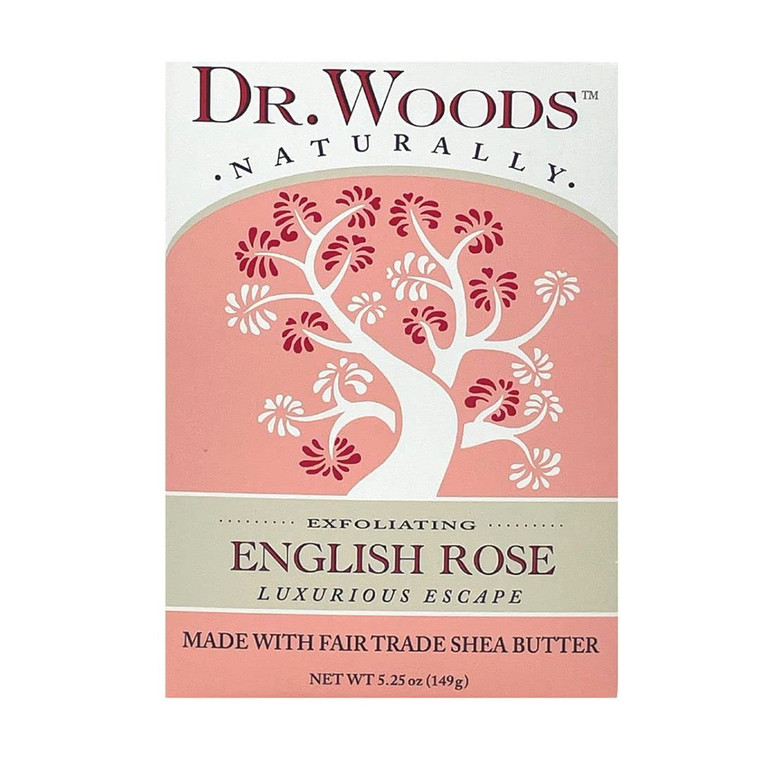 Dr. Woods Naturally Skin Lightening Bar Soap, English Rose, 5.25 Oz