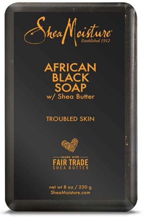 Shea Moisture African Black Soap With Shea Butter, 8 Oz