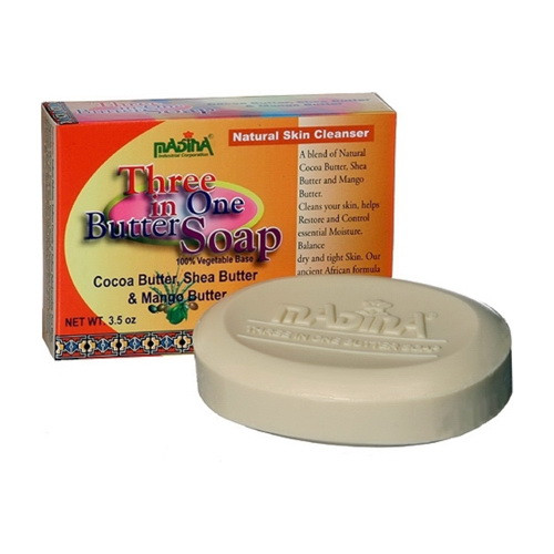 Madina Three In One Butter Natural Skin Cleansing Soap, 3.5 Oz