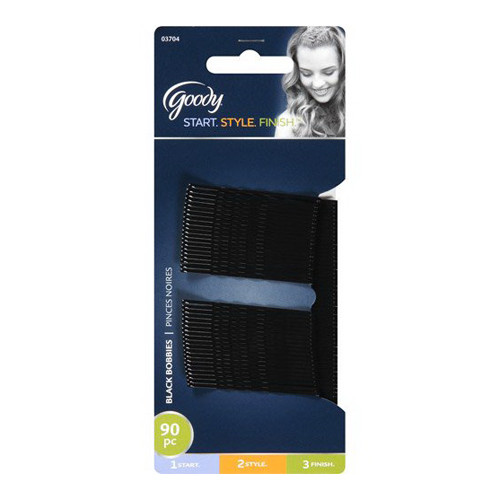 Goody Bobby Black Hair Pins Secure Hold, 90 Ea