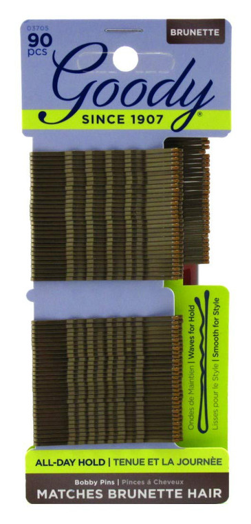 Goody Bobby Pins Brunette Brown 90Ea