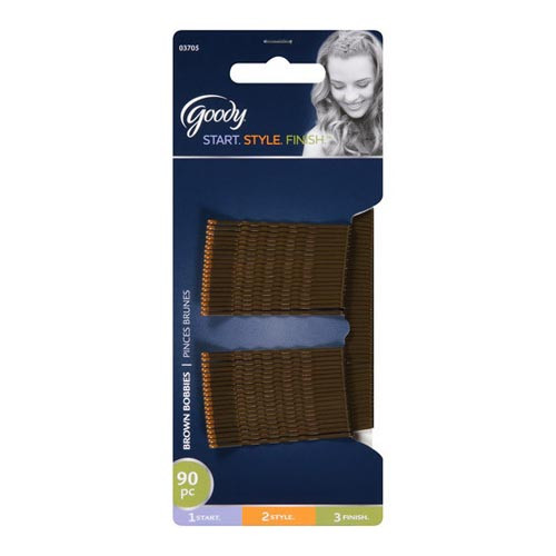 Goody Bobby Hair Pins Brown, 90 Ea