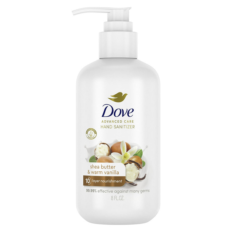 Dove Nourishing Hand Sanitizer Shea Butter and Warm Vanilla, 8 Oz