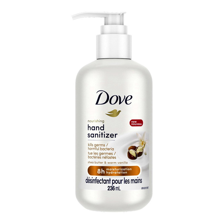 Dove Nourishing Hand Sanitizer Shea Butter and Warm Vanilla, 8 Oz