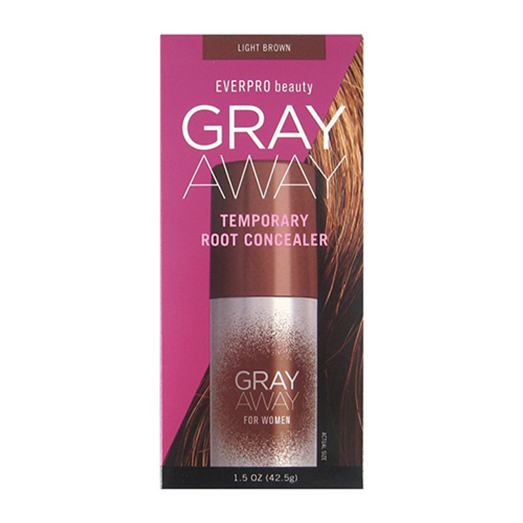 Everpro Gray Away Temporary Root Concealer Spray For Women, Light Brown, 1.5 Oz