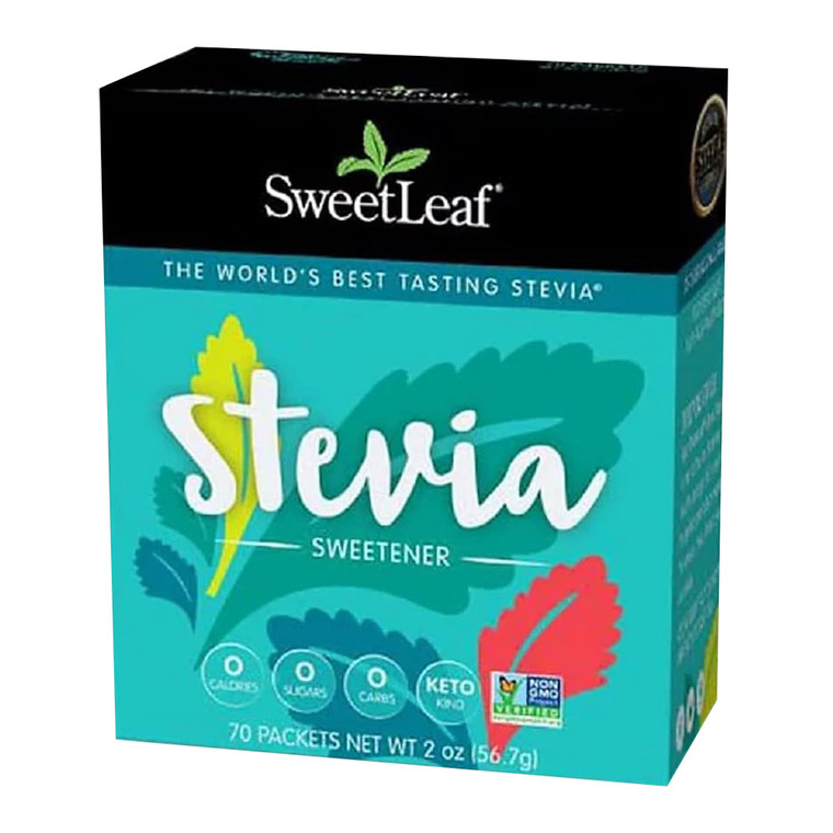 Wisdom Naturals Sweetleaf Stevia Sweetener Packets, 1 Gram, 70 Ea