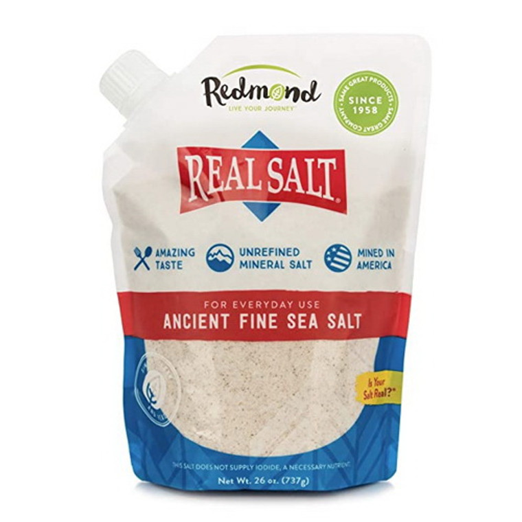 Real Salt Natures First Sea Salt, Fine - 26 Oz