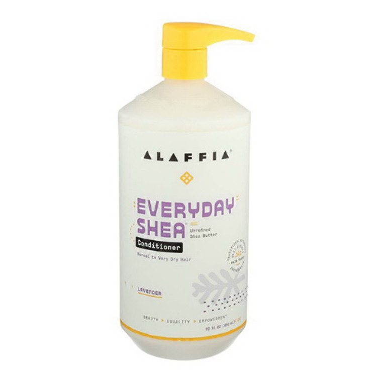 Alaffia Everyday Shea Lavender Moisturizing Hair Conditioner, 32 Oz