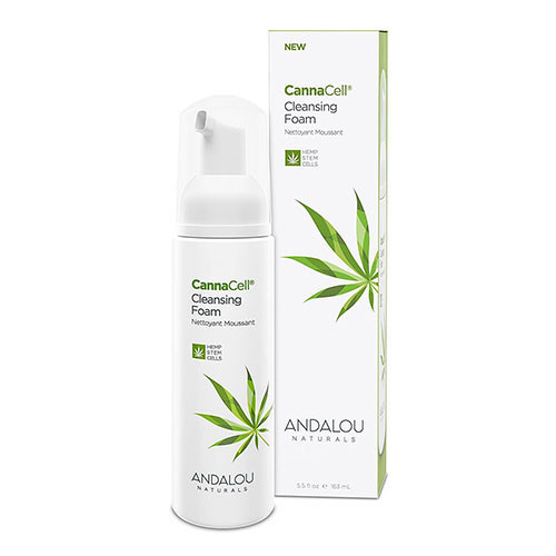 Andalou Naturals Cannacell Cleansing Foam Facial Wash Gentle and Effective for All Skin Types 5.5Oz (163ml)
