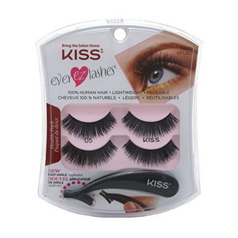 Kiss Ever Ez Eye Lashes Double Pack, 4 Ea