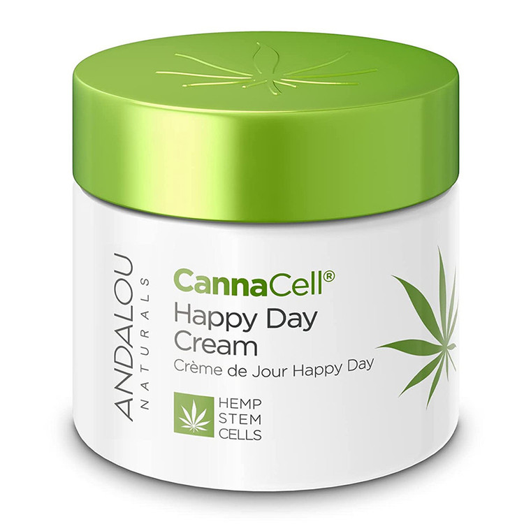 Andalou Naturals Cannacell Happy Day Face Cream Moisturizer with Nourishing Hemp Stem Cells 1.7Oz (50g)
