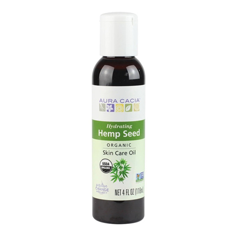 Aura Cacia Organic Hemp Seed Skin Care Oil, 4 Oz