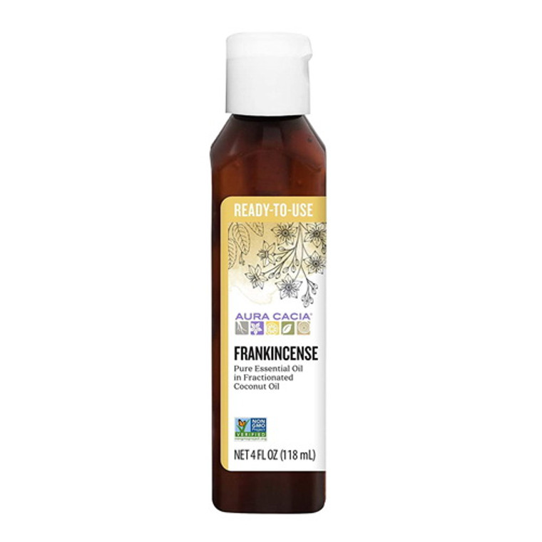 Aura Cacia Frankincense Aromatherapy Coconut Oil, 4 Oz