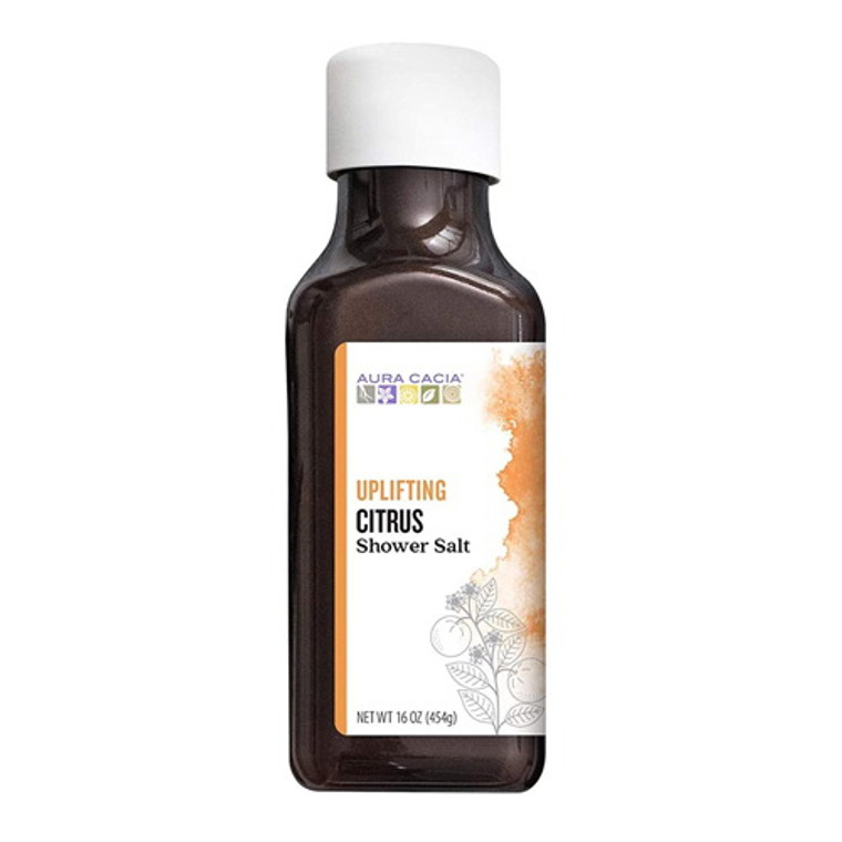 Aura Cacia Uplift Citrus Shower Salt, 16 Oz