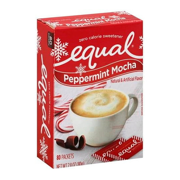 Equal Zero Calorie Sweetener, Peppermint Mocha Packets, 80 Ea