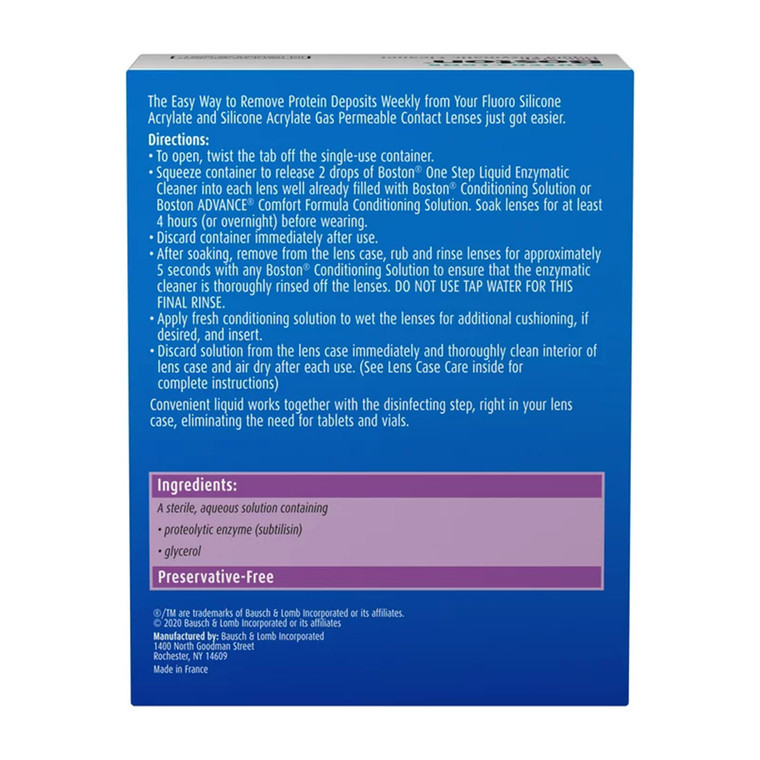 Boston One Step Liquid Enzymatic Cleaner Sterile Single Use Dispensers