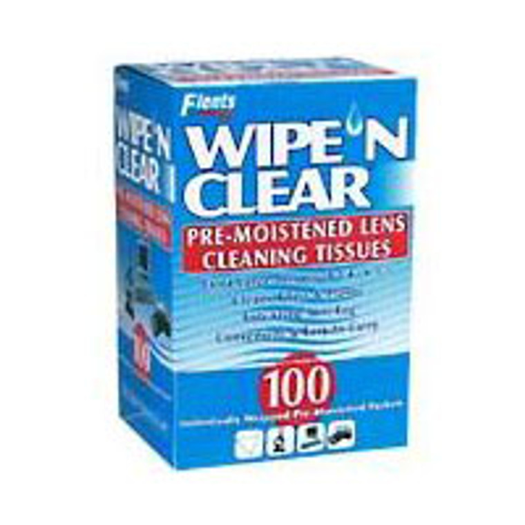 Flents Wipe N Clear Pre-Moistened Lens Cleansing Tissues - 100 Ea