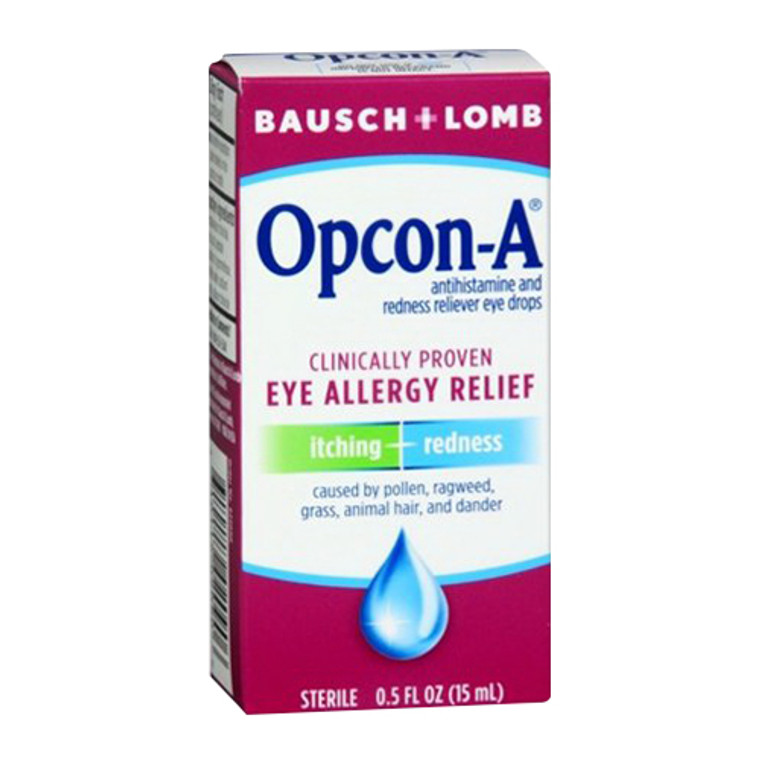 Bausch And Lomb Opcon-A Itching And Redness, Allergy Relief Eye Drops - 0.5 Fl Oz (15 Ml)