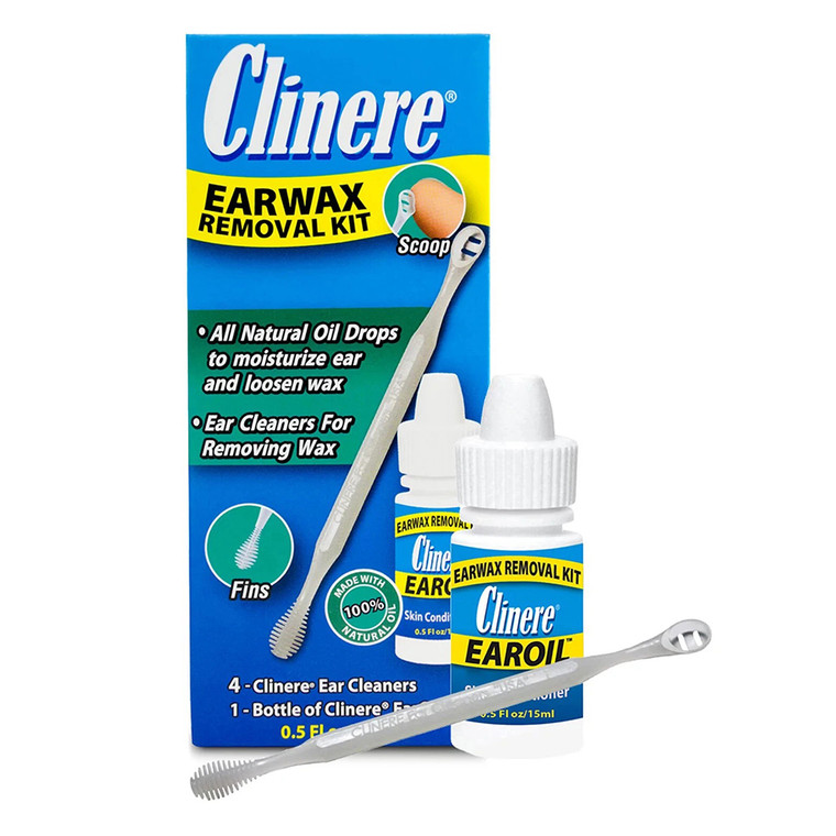 Clinere Ear Oil Conditioner and Ear Cleaners Complete Cleaning Care Kit 1Ea