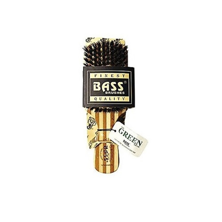 Bass Brushes Classic Mens Club Style 100% Wild Boar Bristles Brush, 1 Ea