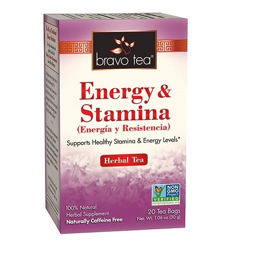 Bravo Tea Energy and Stamina Herbal Tea Bags Supports Healthy Stamina and Energy Levels 20Ea