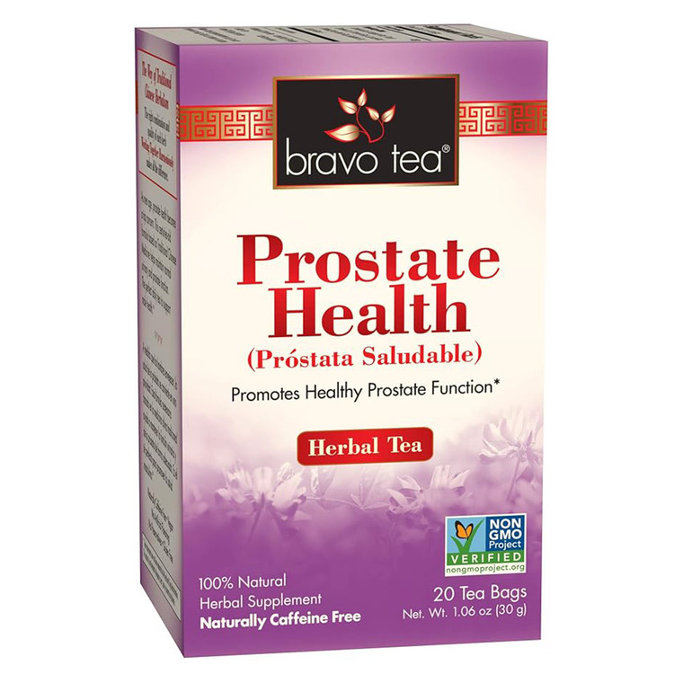 Bravo Tea Prostate Health Herbal Tea Bags Promotes Healthy Prostate Function 20Ea